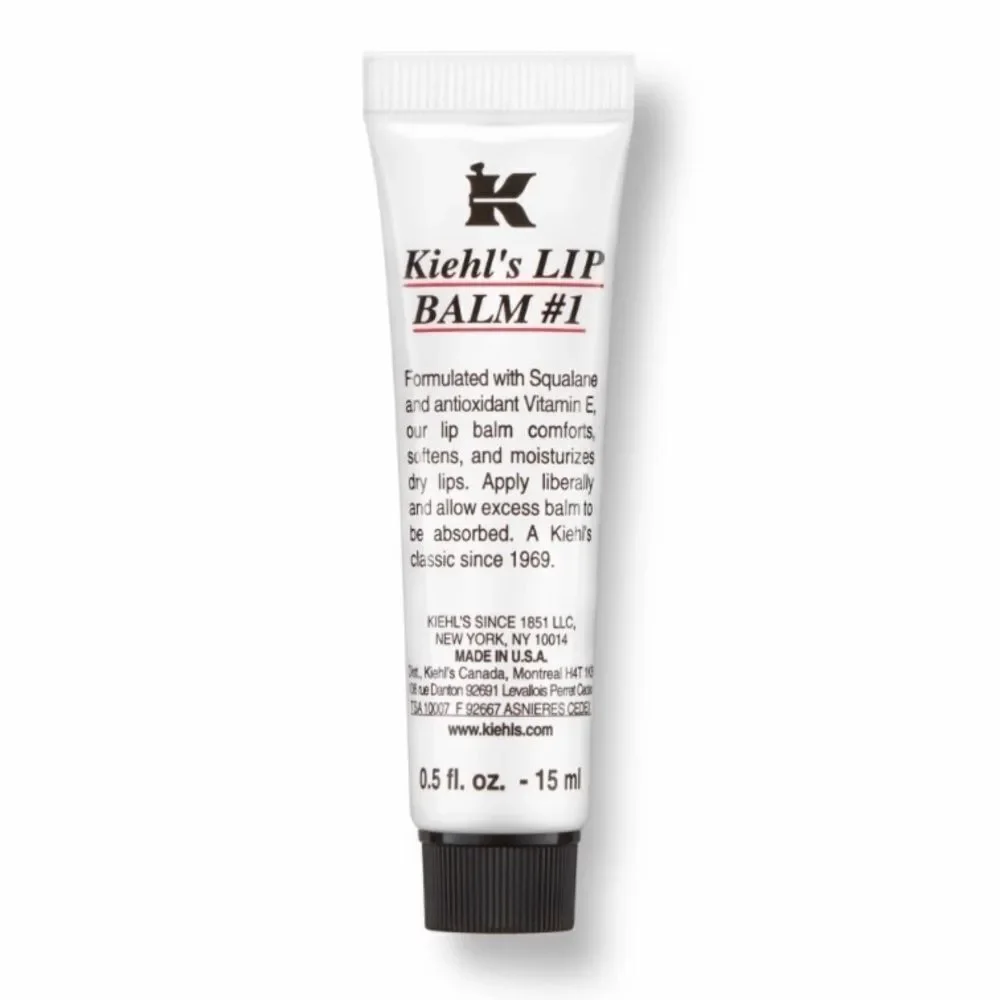 Kiehl's Lip Balm #1 with Squalane, Shea Butter & Vitamin E New/Sealed .5 oz/15ml